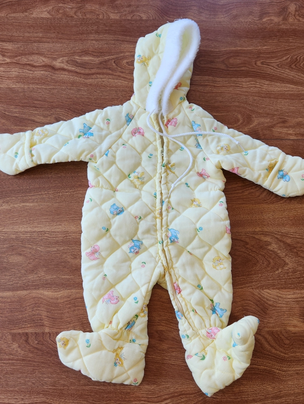 Vintage Quilted Yellow Baby Blanket Sleeper